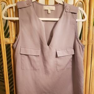 Monteau Grey Sleeveless Top